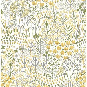 Brewster -  Peel and Stick 1pc Wallpaper Flower Parad Yellow